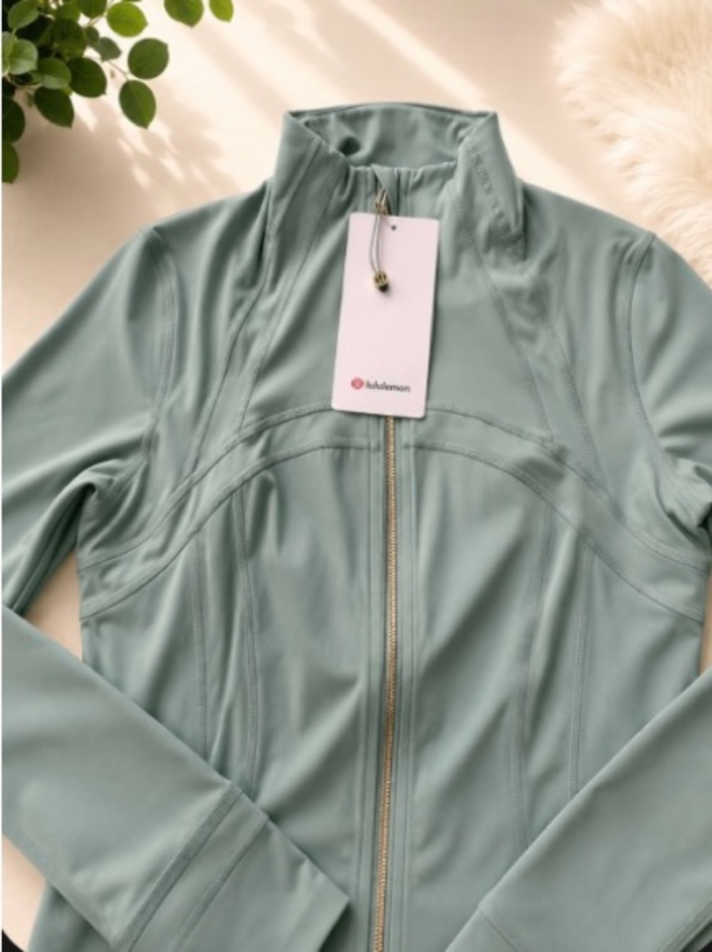 lululemon athletica Mint Green Full-Zip Bomber Jacket